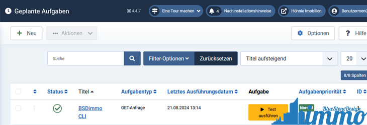 bsdimmo joomla5 aufgaben liste
